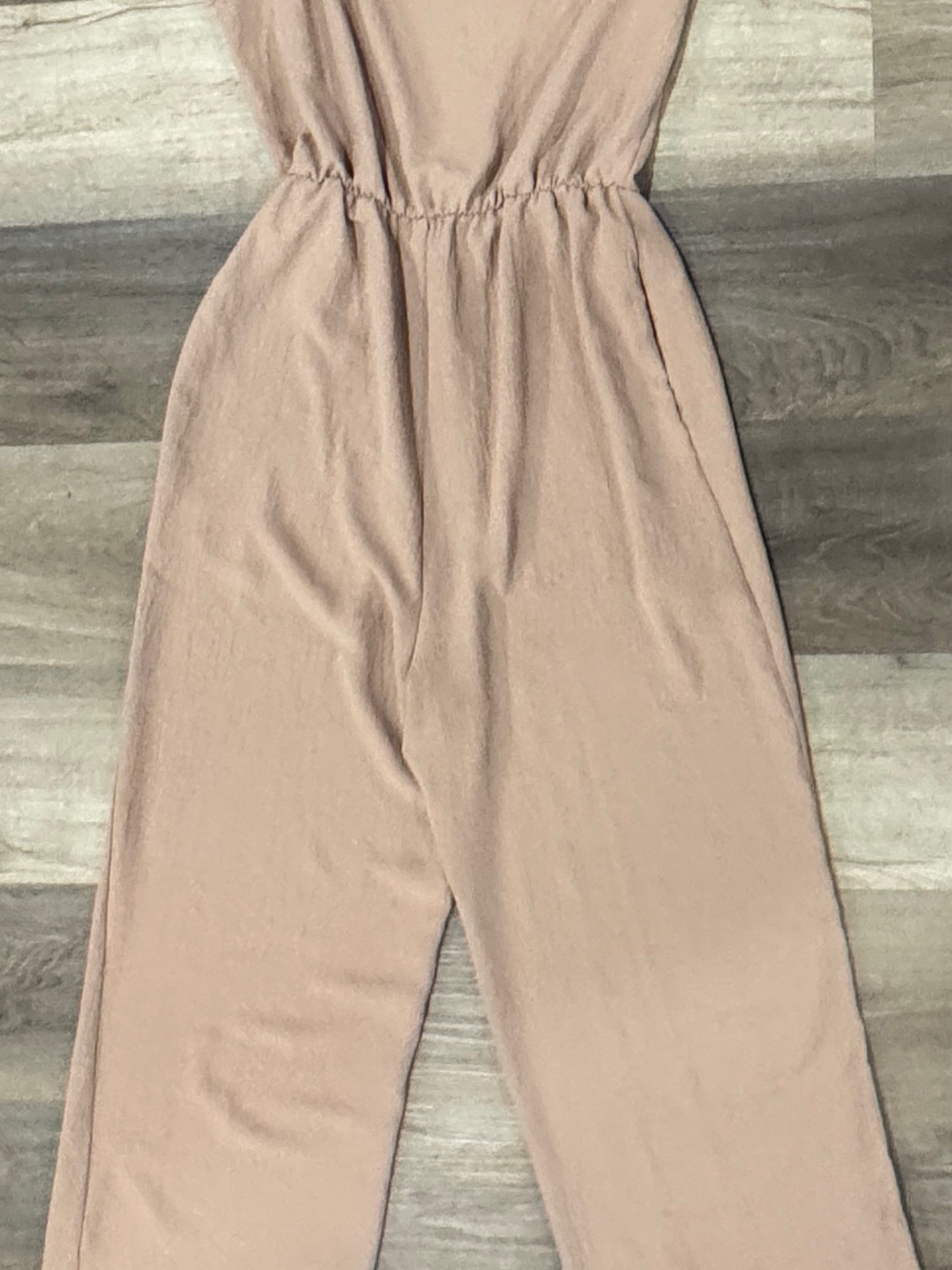 Vici Taupe-Strap Wide-Leg Jumpsuit - Picture 8 of 9